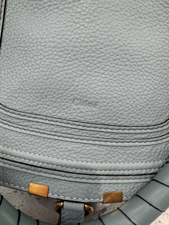 Chloe Medium Marcie  Crossbody Satchel in Faded Blue - Picture 3 of 9